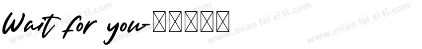 Wait for you字体转换